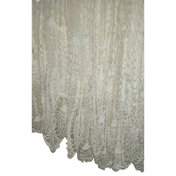 Raviya White Crocheted Skirt Dress Sz M Bohemian Beautiful Crochet Lined Medium - Picture 3 of 16